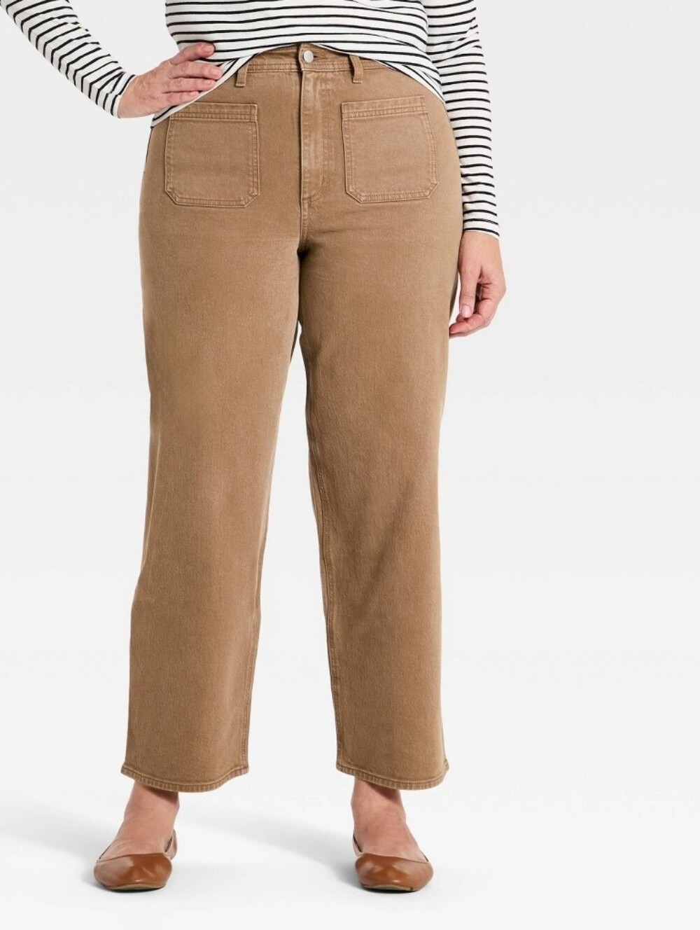 Universal Thread Highest-Rise Sailor Straight Leg Jeans Brown Women's Size 4